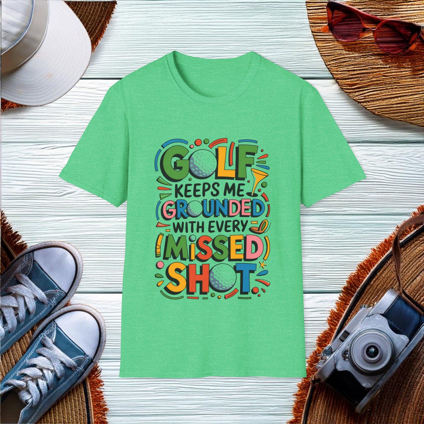 Golf Keeps Me Grounded T-Shirt - Location: United States