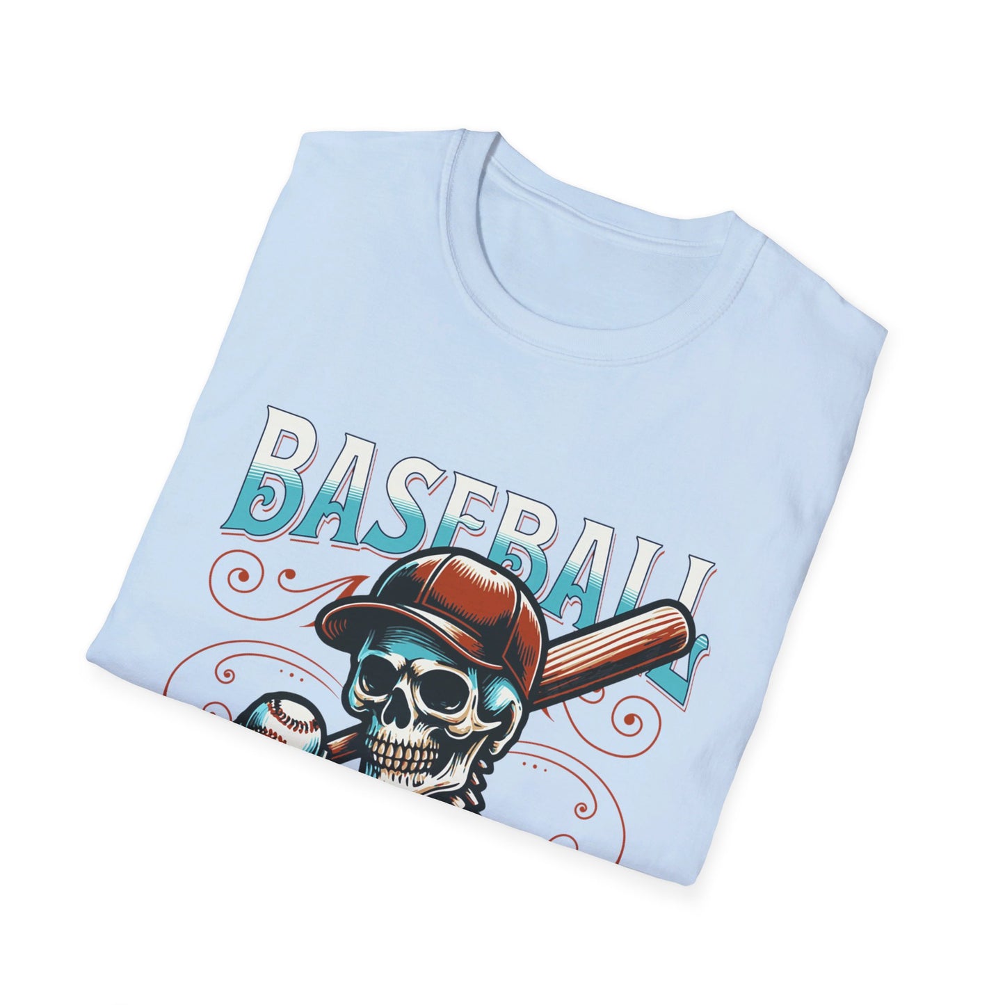 Baseball Skull Vintage T-Shirt