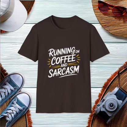 Running on Coffee and Sarcasm T-Shirt Hit  - Location: United States