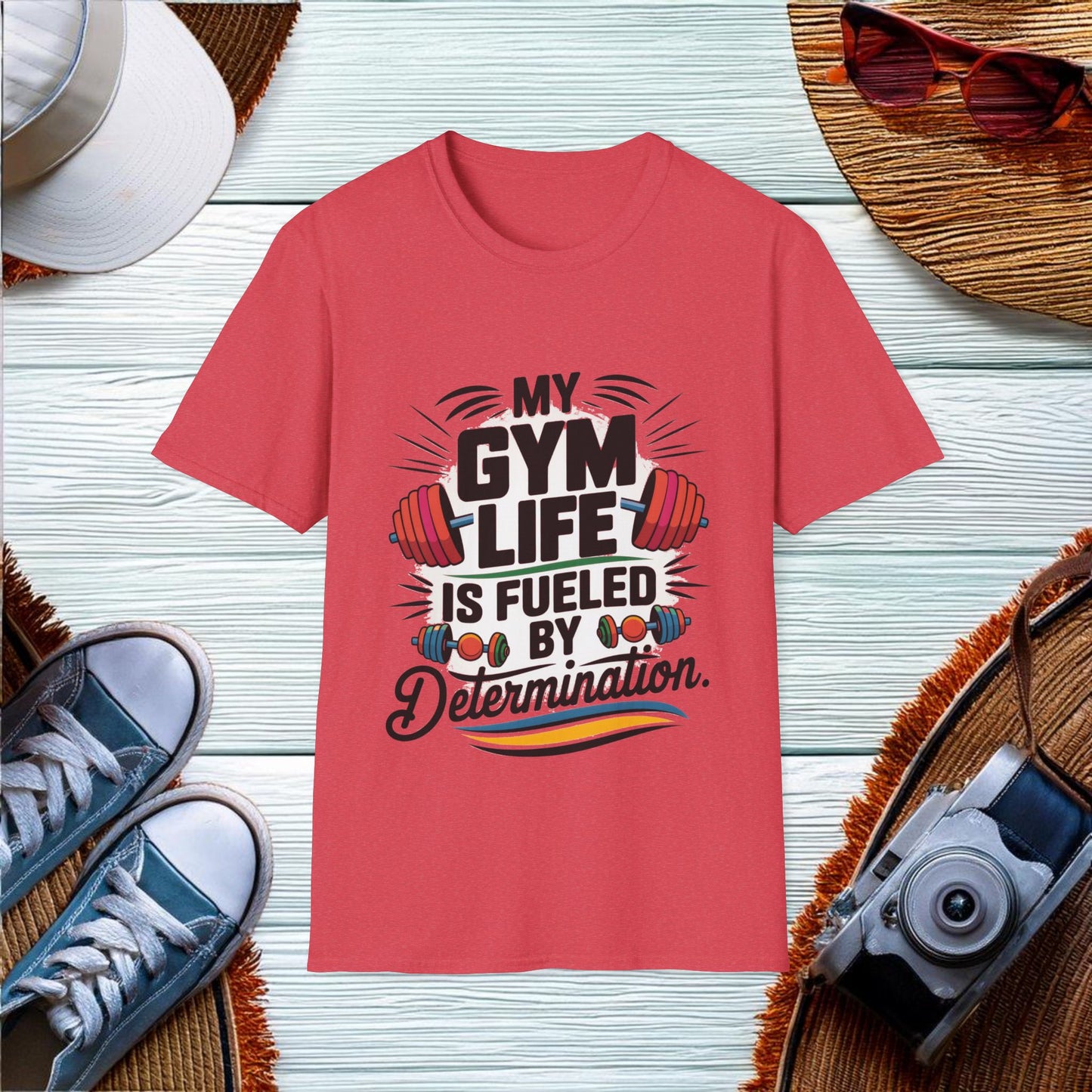 Determination Fueled Gym Life T-Shirt - Location: United States