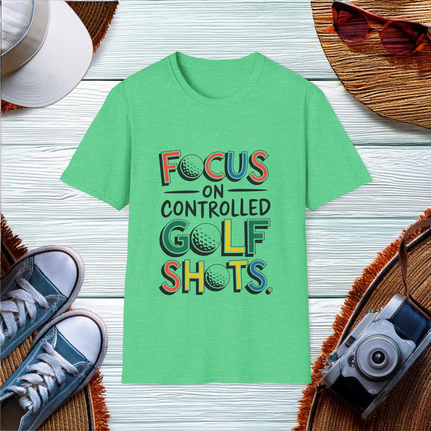 Focus on Controlled Golf Shots T-Shirt - Location: United States