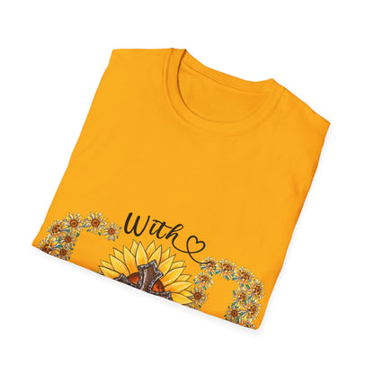 With God all things are possible sun flowers  T-Shirt