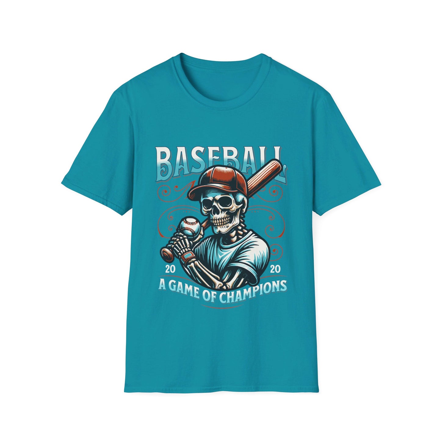 Baseball Skull Vintage T-Shirt