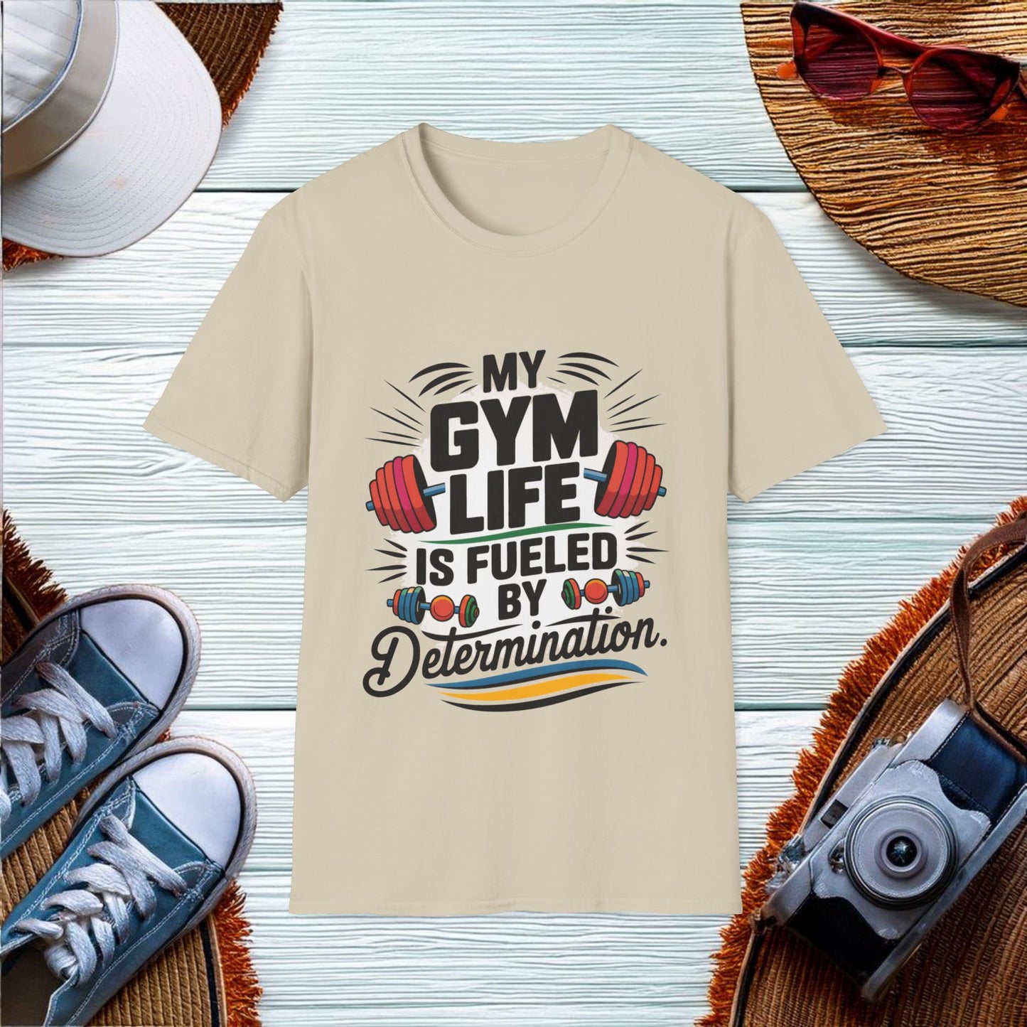 Determination Fueled Gym Life T-Shirt - Location: United States