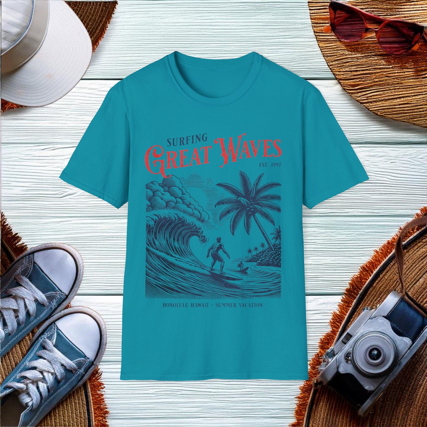 Surfing Great Waves  T-Shirt