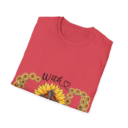 With God all things are possible sun flowers  T-Shirt