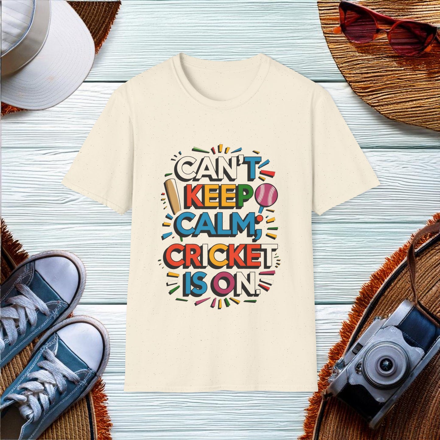 Cant keep calm cricket is on T-Shirt - Location: United States