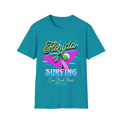 Floria Surfing Cocoa Beach Vintage Design T-Shirt