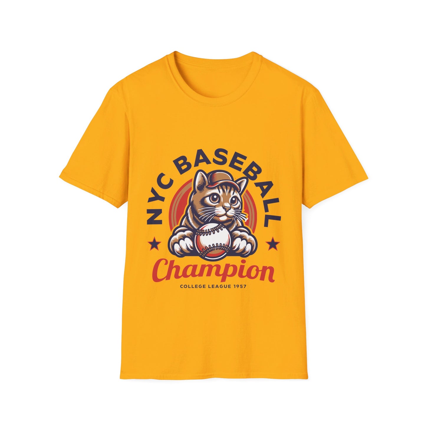 NYC Baseball Cat Champion T-Shirt