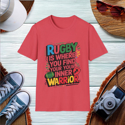 Inner Warrior Rugby Quote T-Shirt - Location: United States