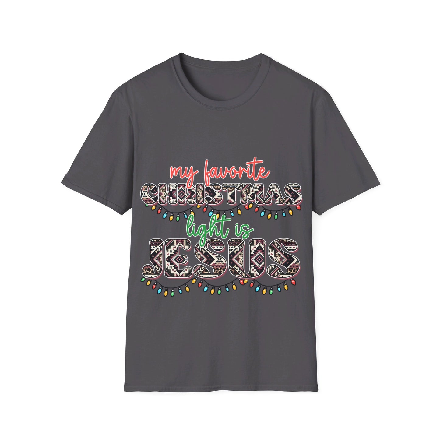 My favourit Chistmas light is Jesus T-Shirt