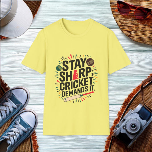 Stay Sharp in Cricket T-Shirt - Location: United States