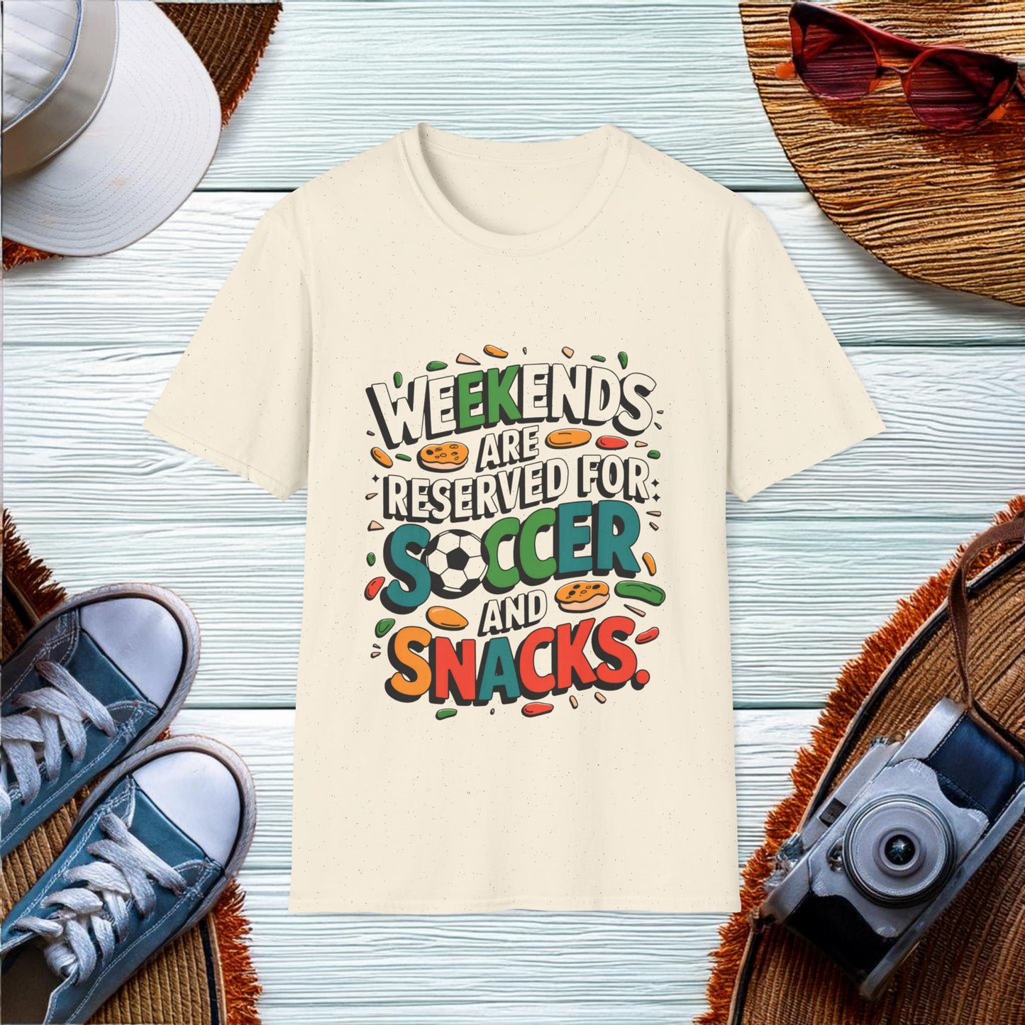 Weekends are for Soccer and Snacks T-Shirt - Location: United States