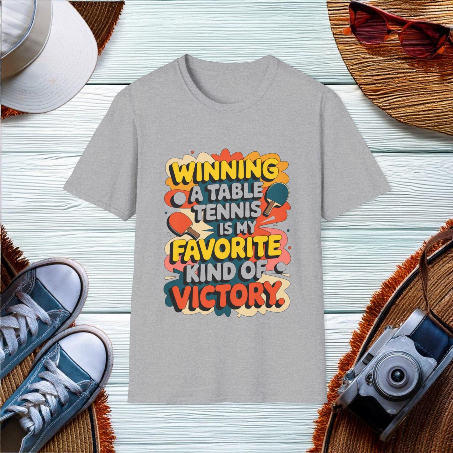 Victory in Table Tennis T-Shirt - Location: United States