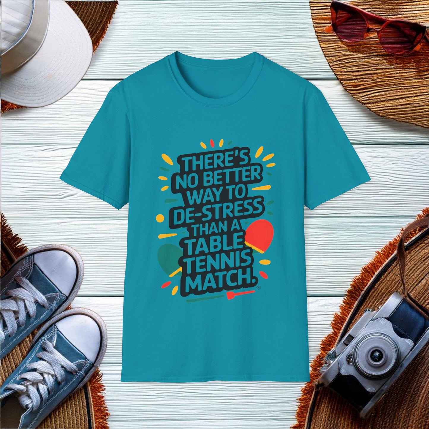 De-stress with Table Tennis T-Shirt - Location: United States