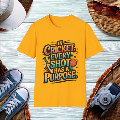 Purposeful Cricket Shot T-Shirt - Location: United States