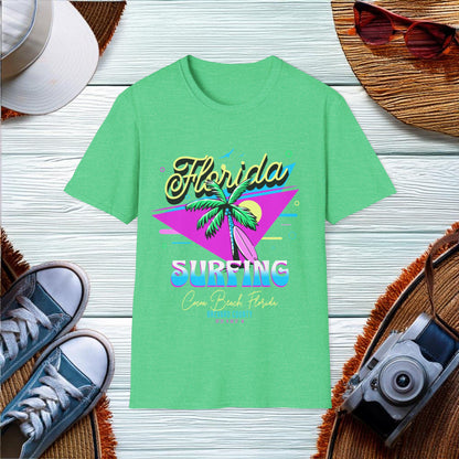 Floria Surfing Cocoa Beach Vintage Design T-Shirt