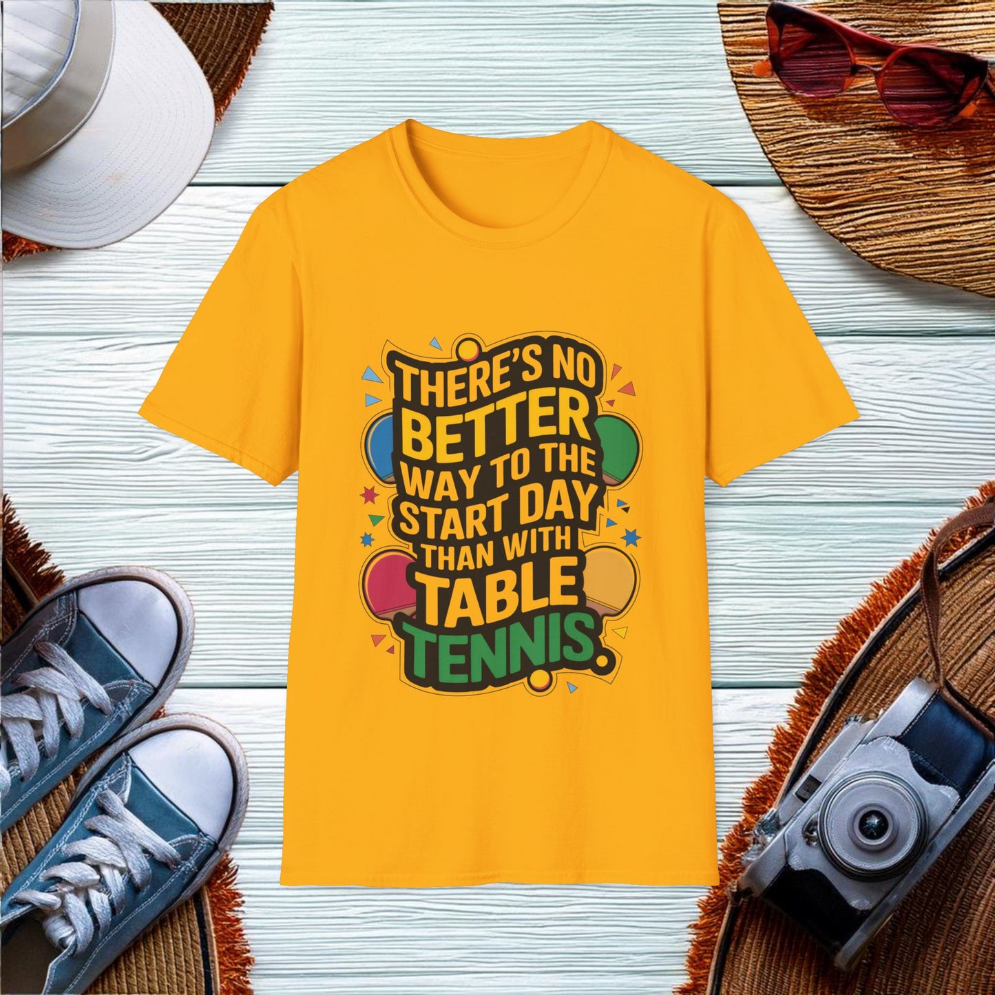 Start Your Day with Table Tennis T-Shirt - Location: United States