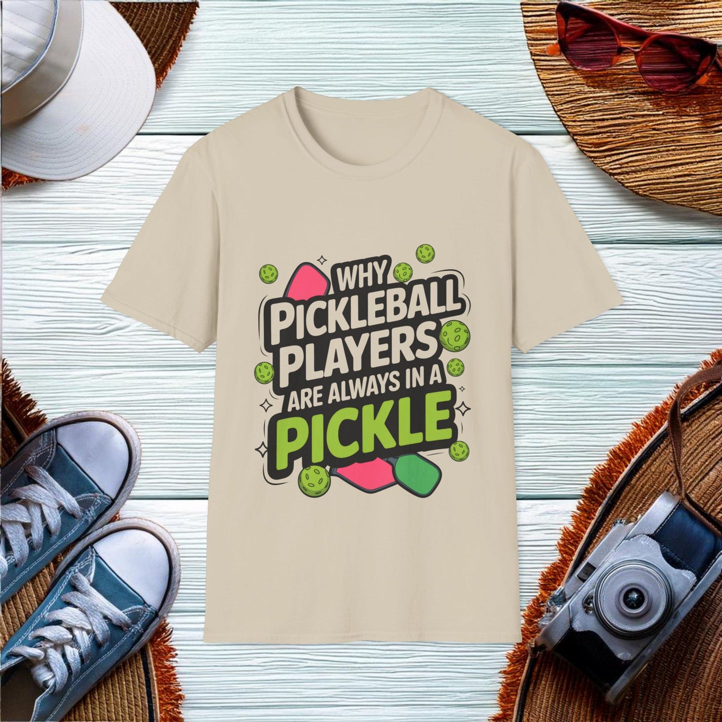 Why Pickleball Players Are Always in a Pickle T-Shirt - Location: United States