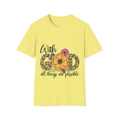 with god all things are possible-  T-Shirt