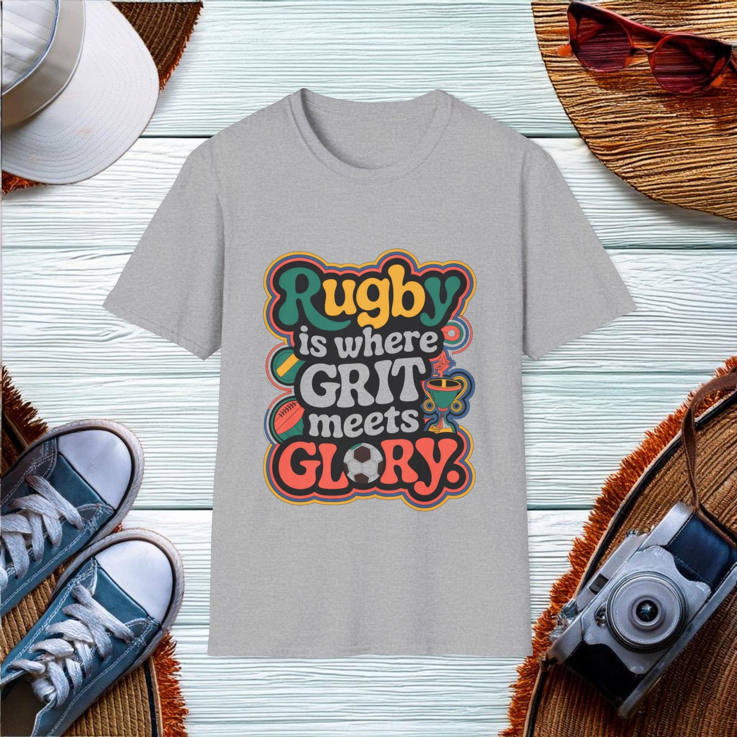 Rugby Grit Meets Glory T-Shirt - Location: United States