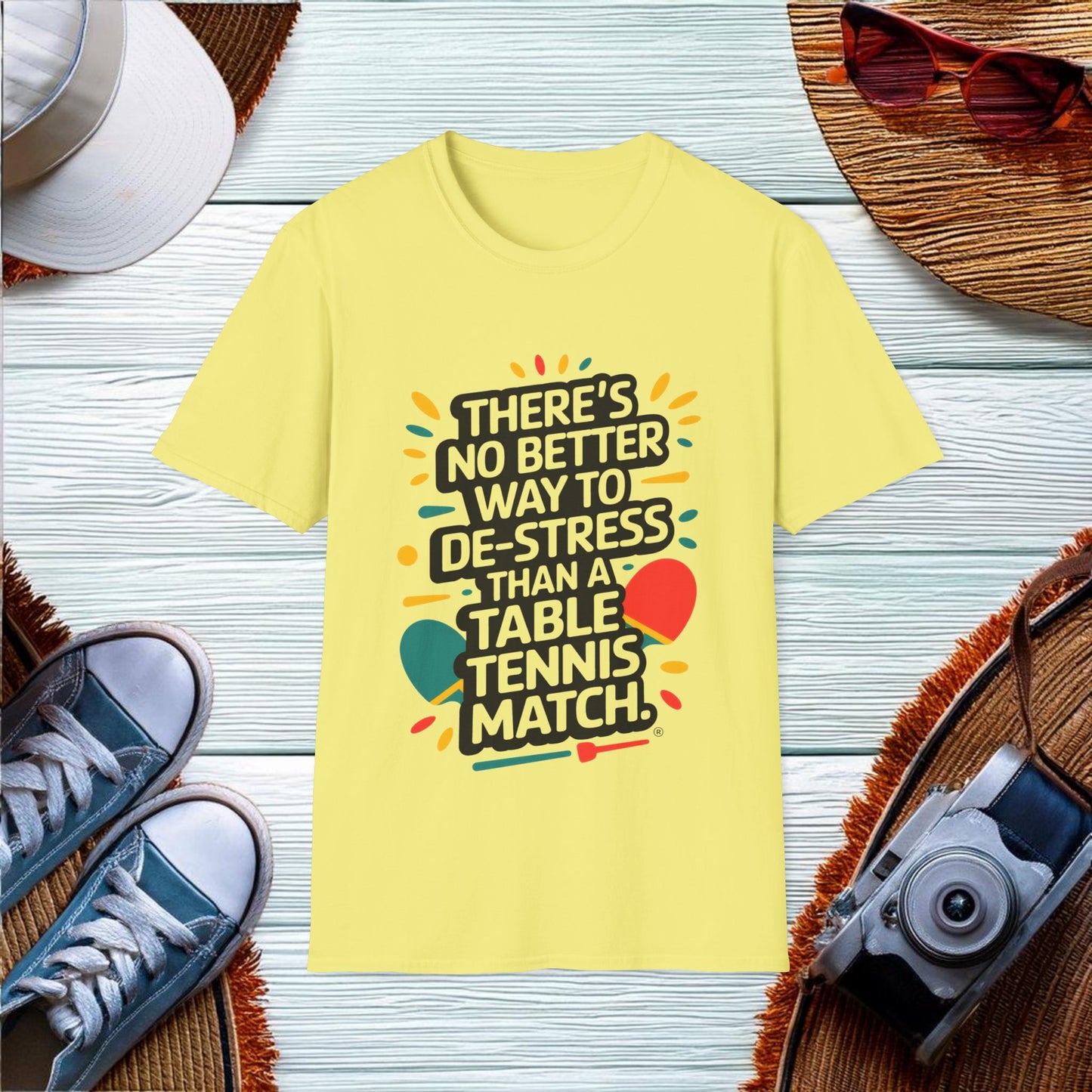 De-stress with Table Tennis T-Shirt - Location: United States