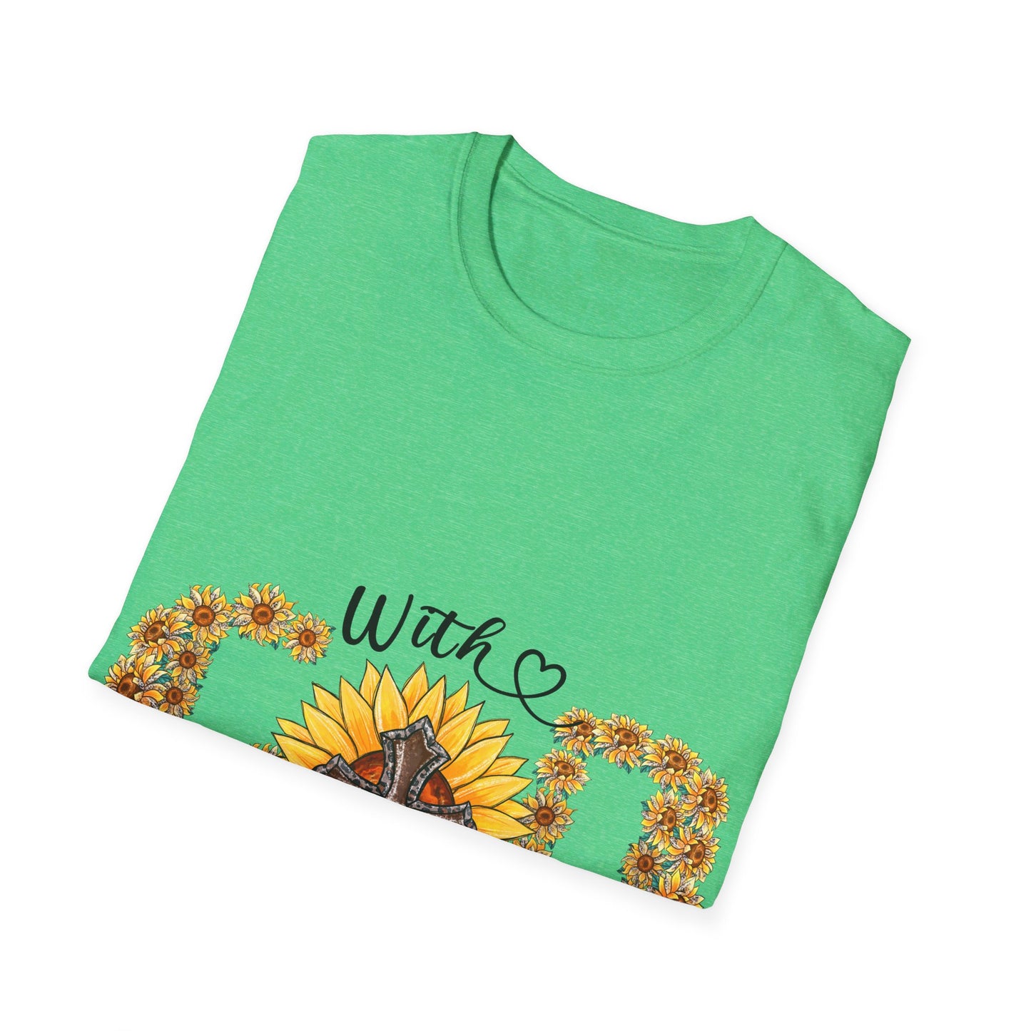 With God all things are possible sun flowers  T-Shirt