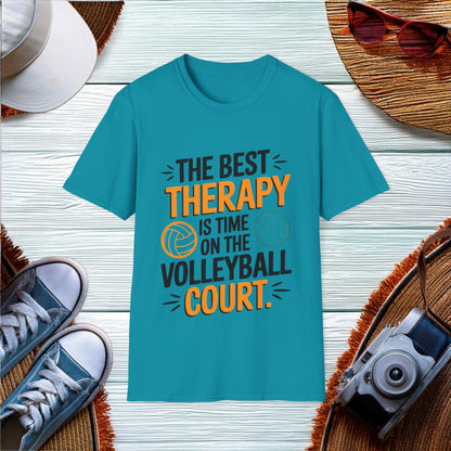 The best therapy is time on the volleyball court T-Shirt - Location: United States