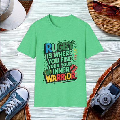 Inner Warrior Rugby Quote T-Shirt - Location: United States