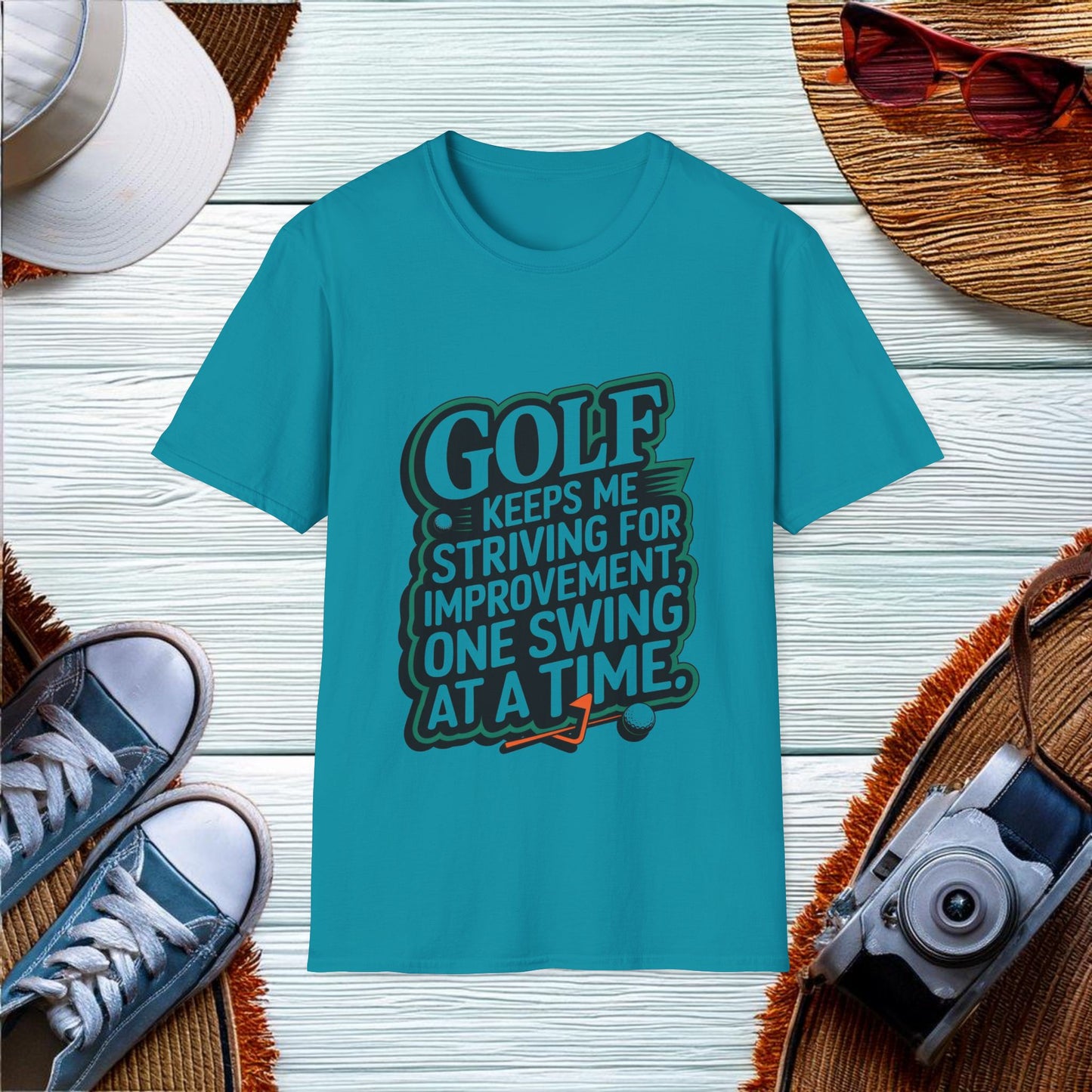 Golf Improvement Quote T-Shirt - Location: United States