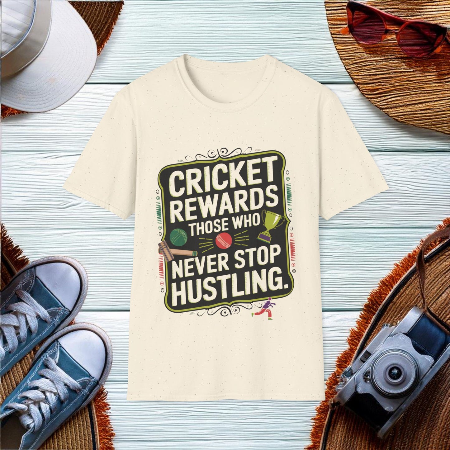 Hustle in Cricket T-Shirt - Location: United States