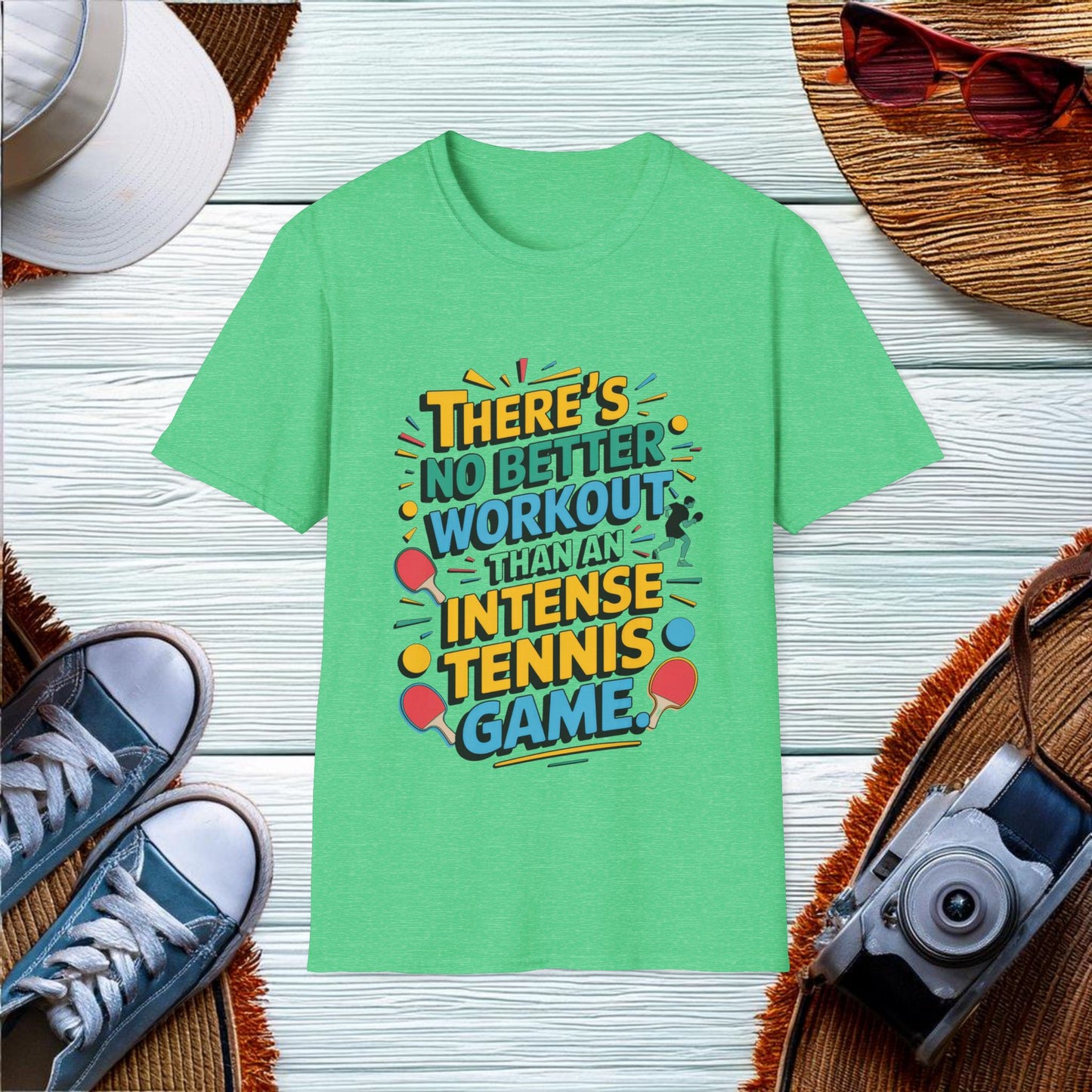 Intense Table Tennis Workout T-Shirt - Location: United States