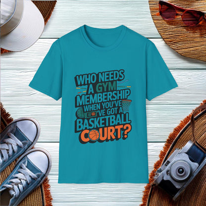 Basketball Court Over Gym Membership T-Shirt - Location: United States