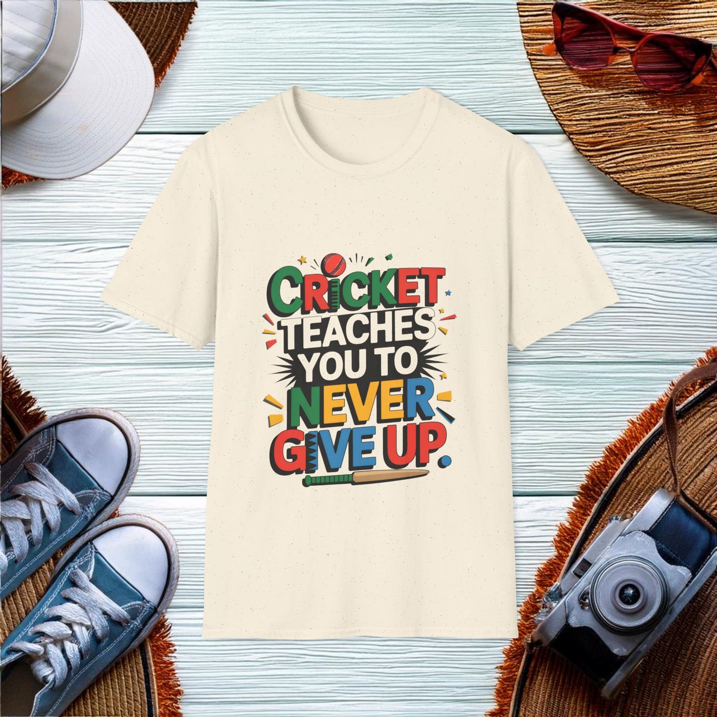 Cricket teaches perseverance T-Shirt - Location: United States