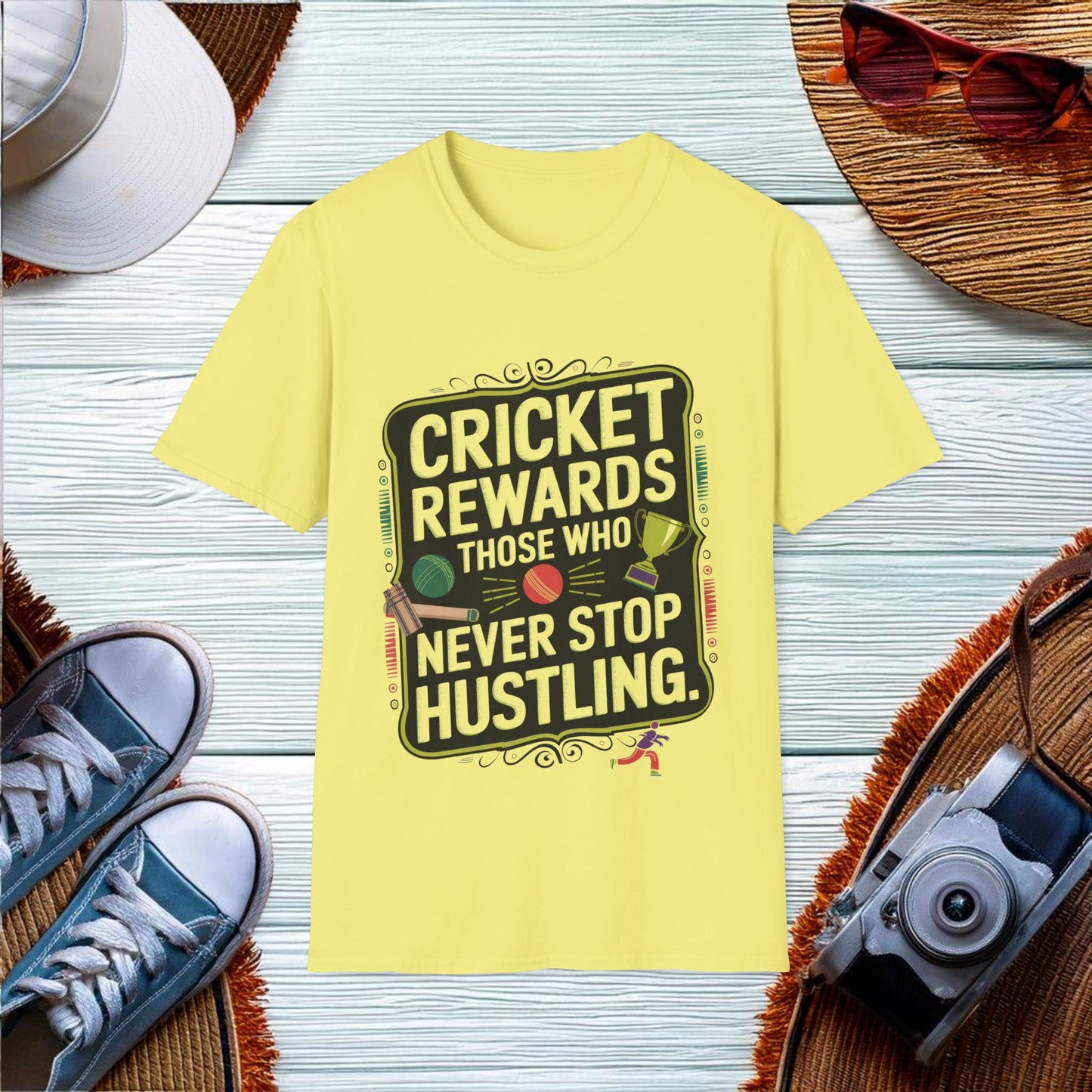 Hustle in Cricket T-Shirt - Location: United States