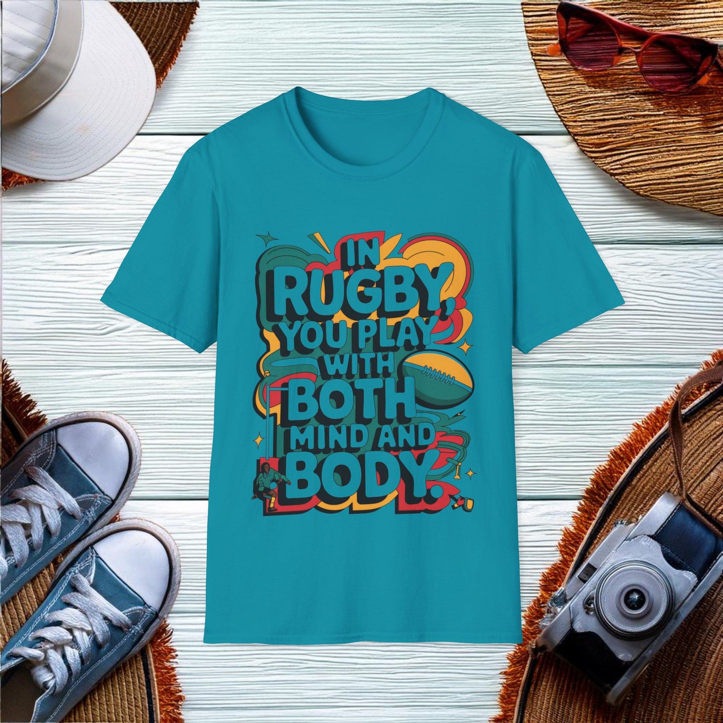 Mind and Body in Rugby T-Shirt - Location: United States