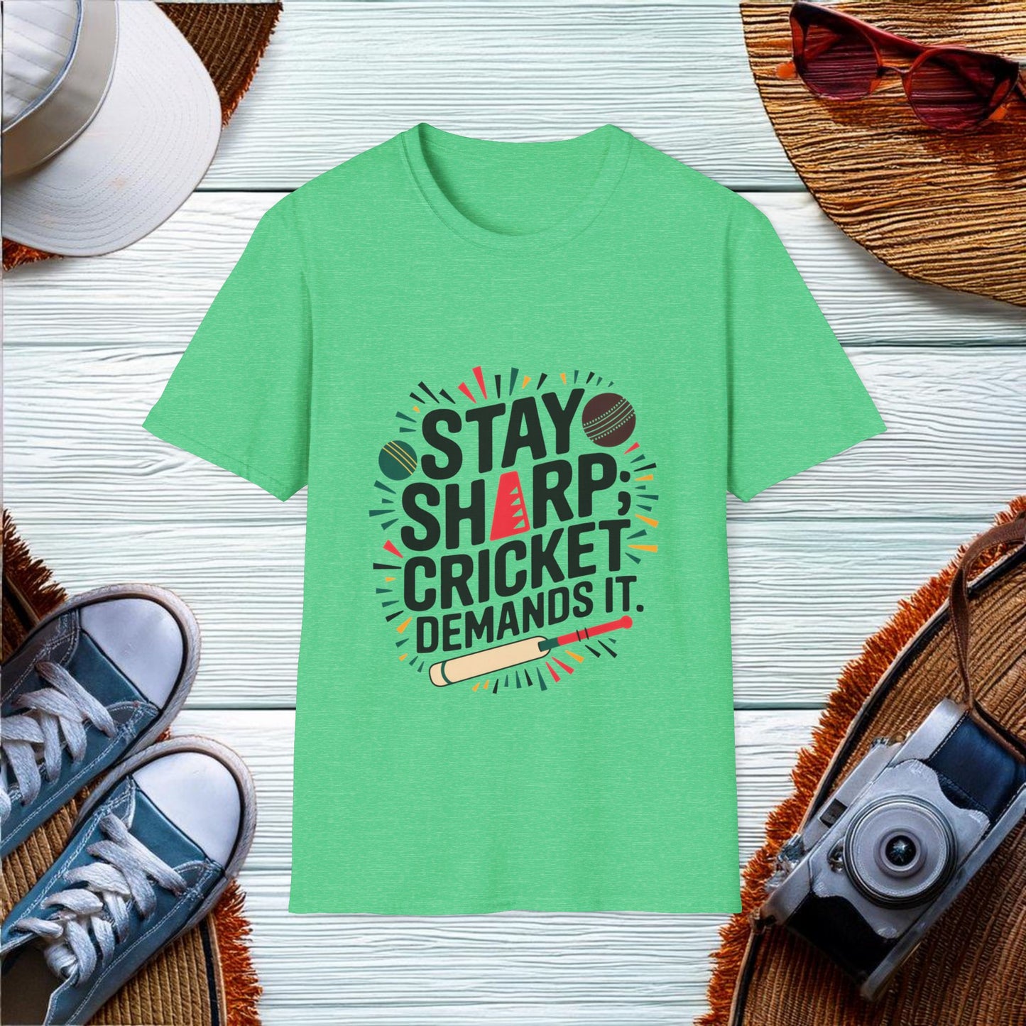 Stay Sharp in Cricket T-Shirt - Location: United States