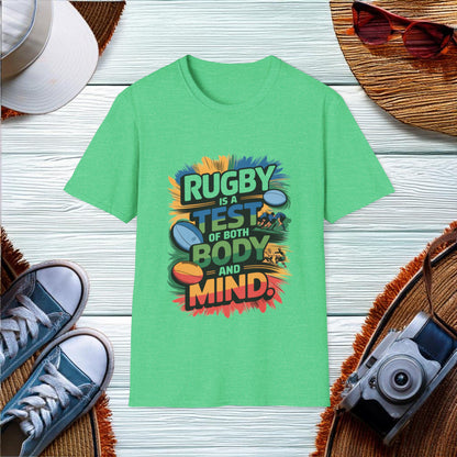 Rugby is a test of both body and mind T-Shirt - Location: United States