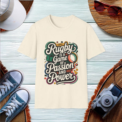 Rugby is a game of passion and power T-Shirt - Location: United States