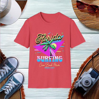 Floria Surfing Cocoa Beach Vintage Design T-Shirt