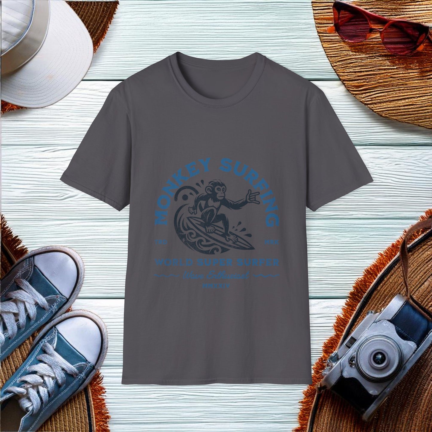 Monkey Surfing T-Shirt