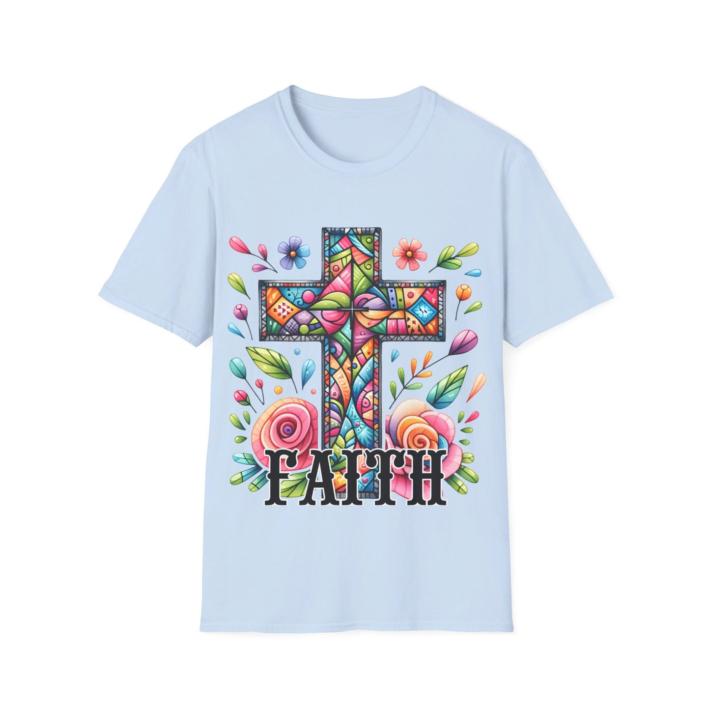 Faith - Cross - flowers  T-Shirt