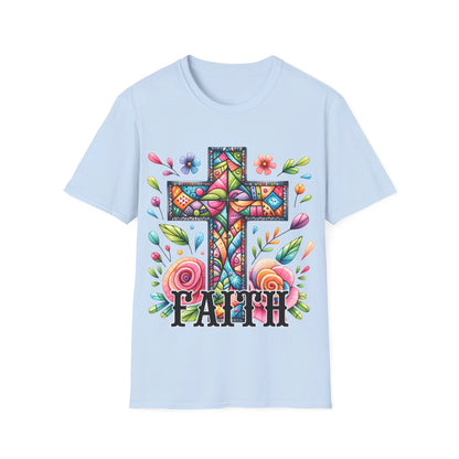 Faith - Cross - flowers  T-Shirt