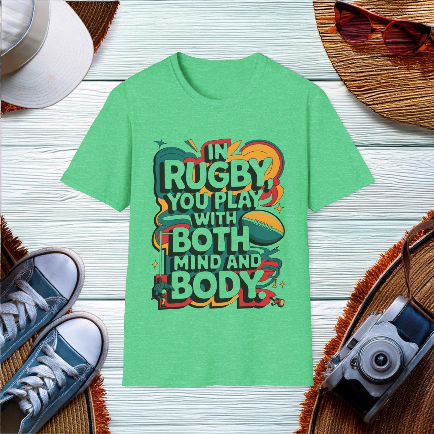 Mind and Body in Rugby T-Shirt - Location: United States