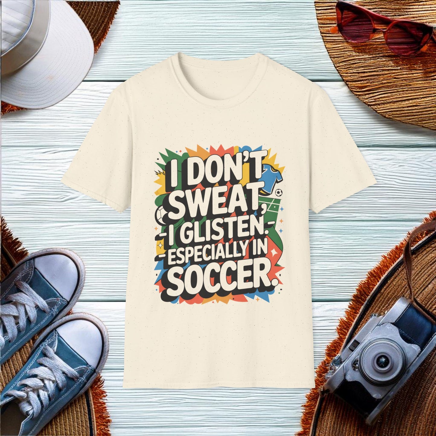 Soccer Glisten Quote T-Shirt - Location: United States