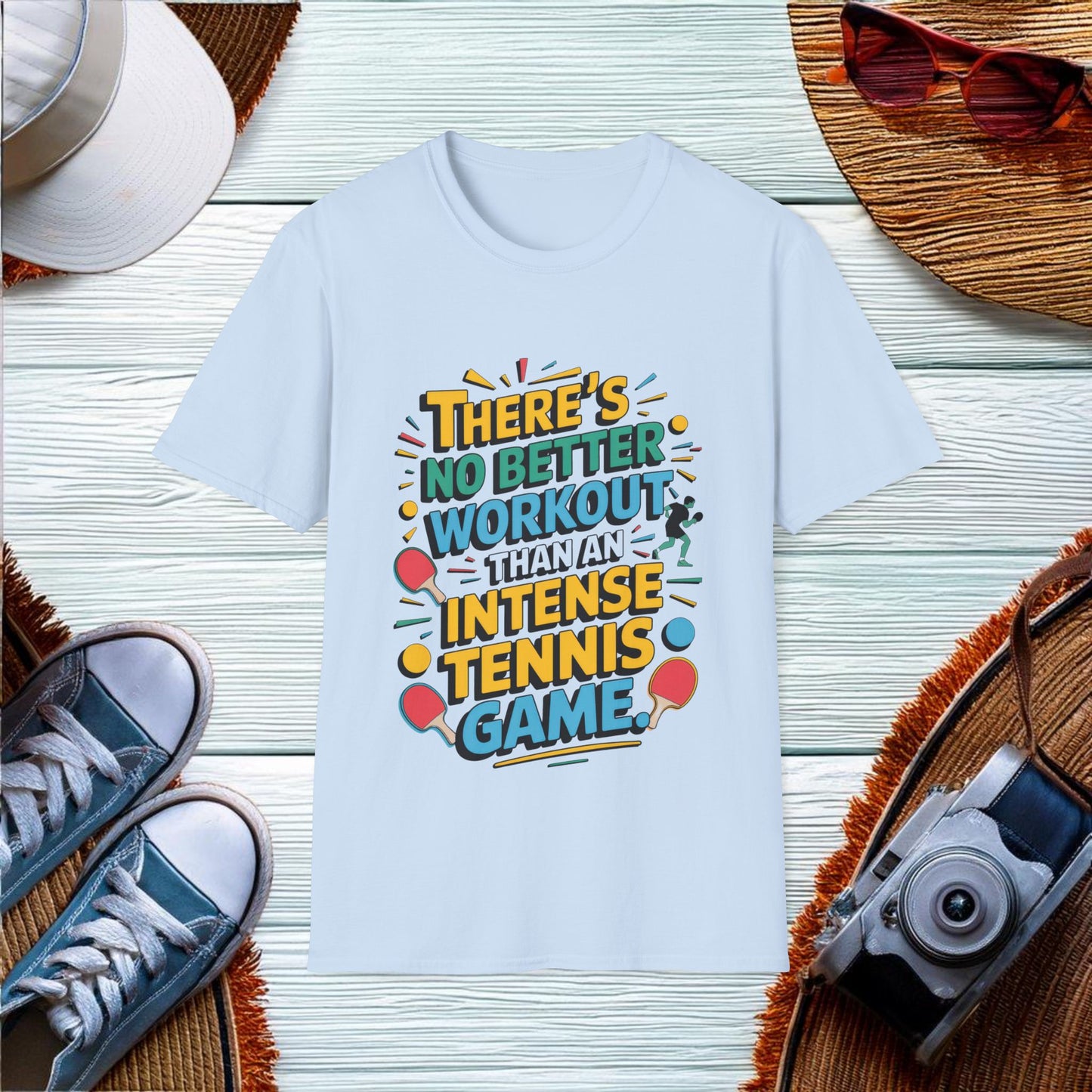 Intense Table Tennis Workout T-Shirt - Location: United States