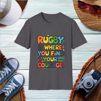 Finding Courage in Rugby T-Shirt - Location: United States