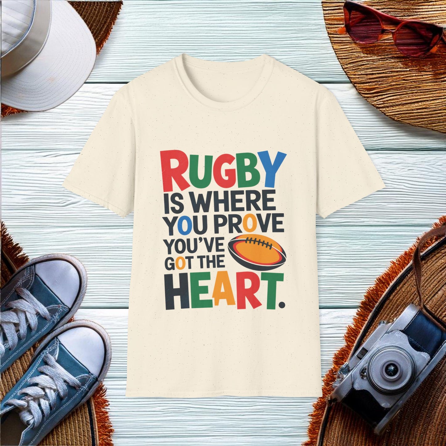 Heart and Rugby T-Shirt - Location: United States