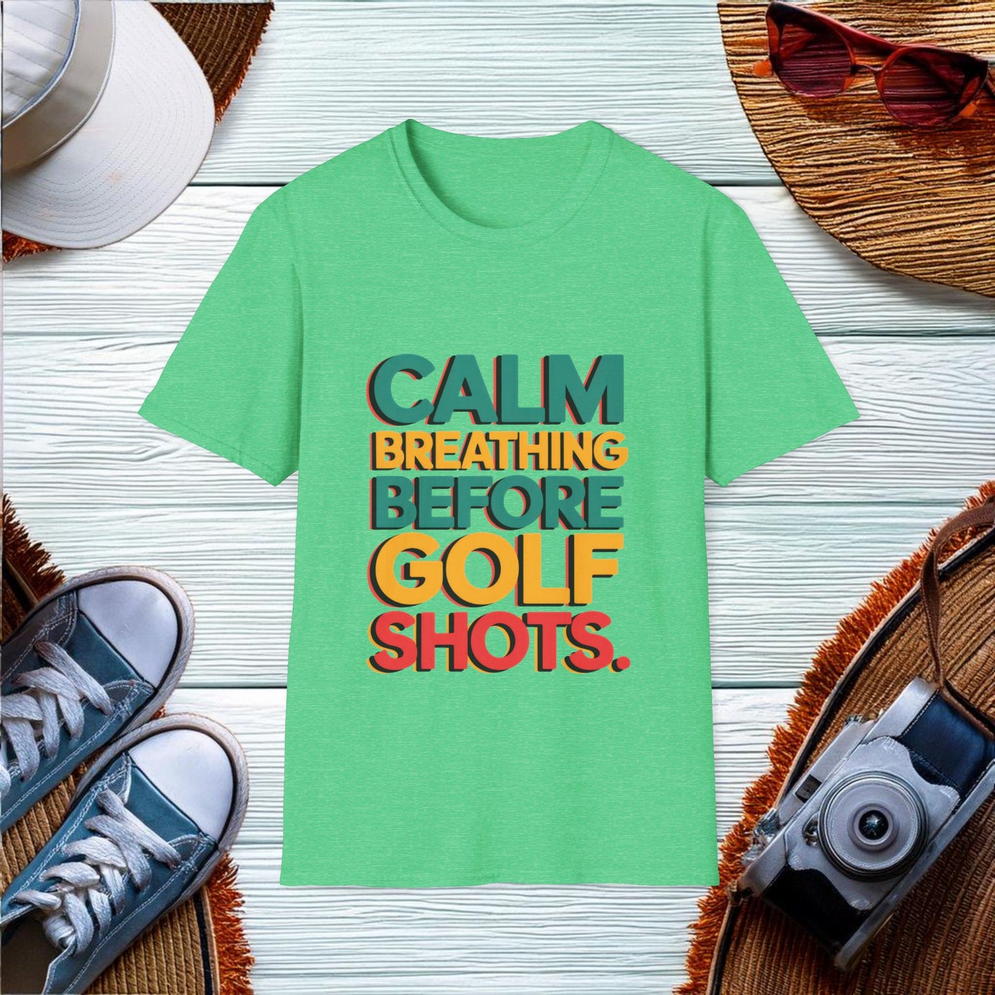 Calm Breathing for Golf T-Shirt - Location: United States