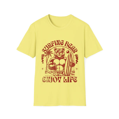 Surfing Bear Enjoy Life T-Shirt